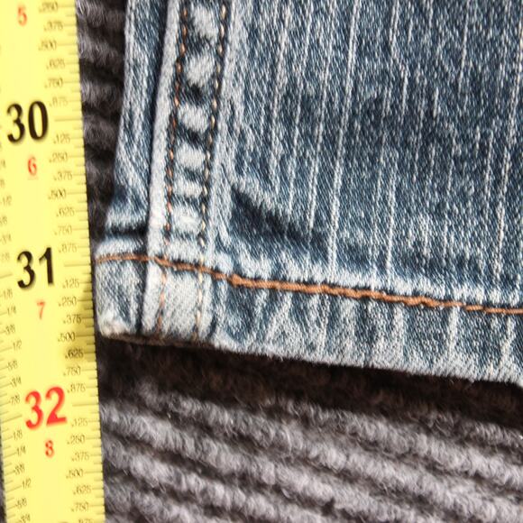 Levis 514 Jeans Mens 38x32 Blue Straight Faded Distressed - Picture 8 of 9